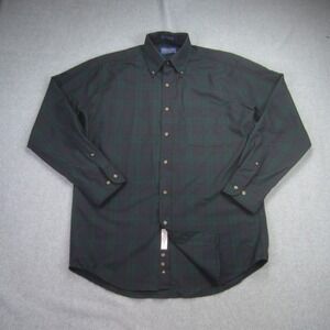 Pendleton Shirt Mens Small Black Watch Tartan Sir Pendleton‎ Wool Button Down